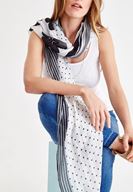 Women Mixed Long Shawl with Pattern