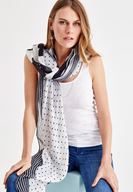 Women Mixed Long Shawl with Pattern