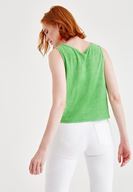 Women Green Tank with Details