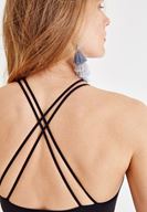 Women Black Bustier with Back Details