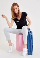 Bayan Çok Renkli Çizgili Jogger