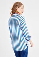 Women Mixed Shirt with Stripe Details