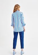 Women Mixed Shirt with Stripe Details