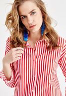 Women Mixed Shirt with Stripe Details