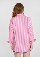 Women Mixed Shirt with Stripe Details