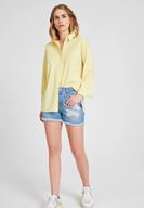 Women Mixed Shirt with Stripe Details