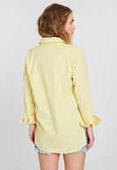 Women Mixed Shirt with Stripe Details