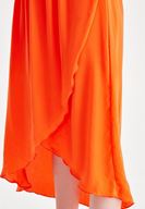 Women Red Asymmetric Skirt