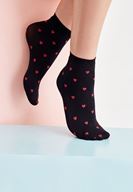 Women Mixed Short Socks with Hearts
