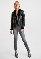 Bayan Gri Ultra Yüksek Bel Skinny Denim