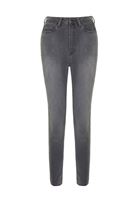 Bayan Gri Ultra Yüksek Bel Skinny Denim