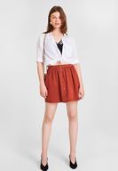 Women Brown Skirt with Button Detailed