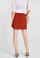 Women Brown Skirt with Button Detailed