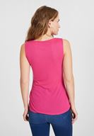 Women Pink Lyocell V Neck Blouse