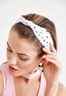 Women Black Hair Band with Spots