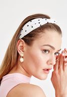 Women Black Hair Band with Spots