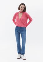 Women Pink Blouse with Choker Details