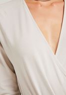 Women Grey Blouse with Choker Details