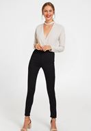 Women Grey Blouse with Choker Details