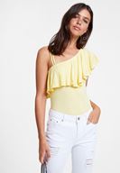 Women Yellow Ruffled Blouse