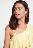Women Yellow Ruffled Blouse