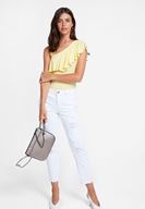 Women Yellow Ruffled Blouse