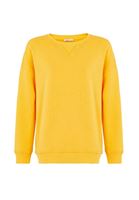 Bayan Sarı Sıfır Yaka Bol Kesim Sweatshirt