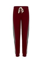 Bayan Bordo Orta Bel Jogger Pantolon