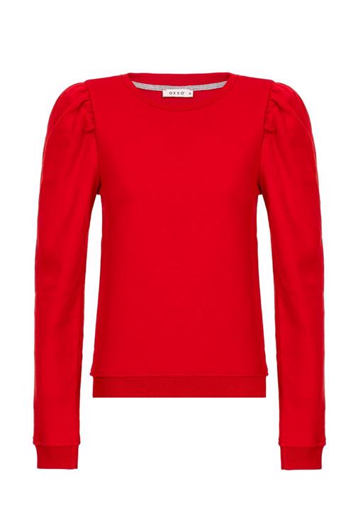 Balon Kollu Sweatshirt ve Yüksek Bel Denim Kombini