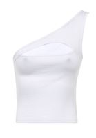 Bayan Beyaz Cut-Out Detaylı Kısa Atlet