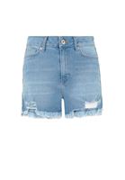 Bayan Mavi Ultra Yüksek Bel Denim Şort