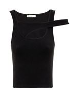 Women Black Cut-out Detailed Top