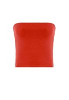 Bayan Kiremit Straplez Crop Top