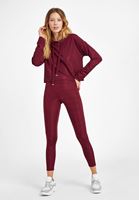 Bayan Bordo Uzun Kollu Crop Sweatshirt