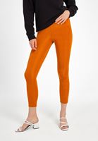 Women Orange High Rise Shiny Leggings