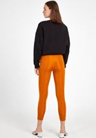 Women Orange High Rise Shiny Leggings