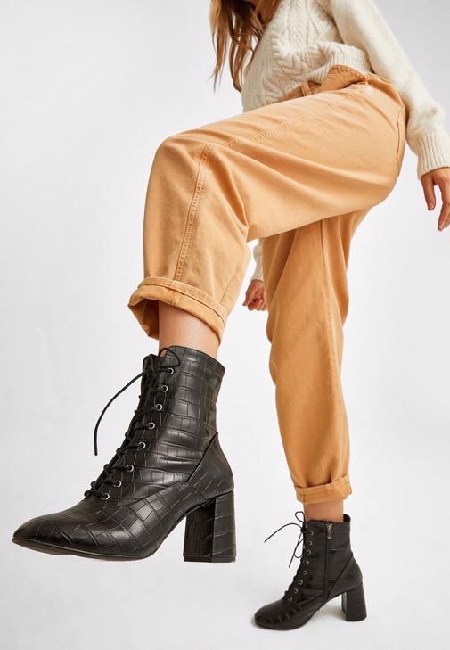 low heel wedge booties