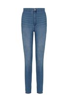 Bayan Mavi Yüksek Bel Denim Jegging