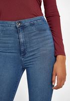 Bayan Mavi Ultra Yüksek Bel Denim Pantolon