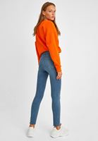 Bayan Mavi Ultra Yüksek Bel Denim Pantolon