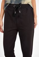 Bayan Siyah Orta Bel Jogger Pantolon