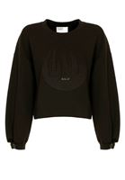Bayan Siyah Baskılı Sweatshirt