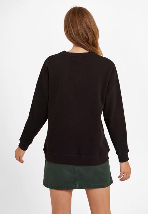 Sıfır Yaka Sweatshirt ve Mini Etek Kombini