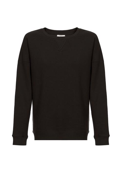 Sıfır Yaka Sweatshirt ve Mini Etek Kombini