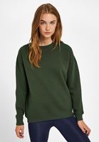 Uzun Kollu Sweatshirt ve Yüksek Bel Parlak Tayt Kombini