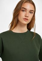 Uzun Kollu Sweatshirt ve Yüksek Bel Parlak Tayt Kombini