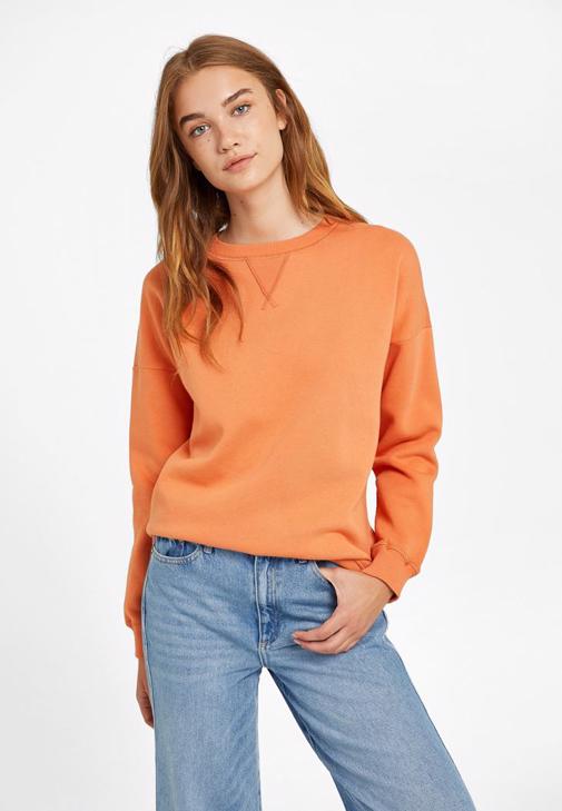 Uzun Kollu Sweatshirt ve Culotte Denim Pantolon Kombini