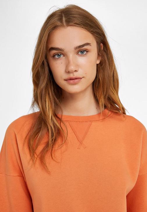 Uzun Kollu Sweatshirt ve Culotte Denim Pantolon Kombini