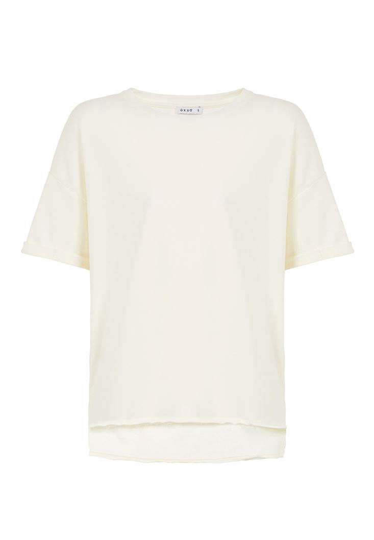 Women Cream Oversize T-Shirt