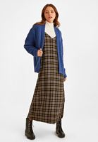 Bayan Lacivert Oversize Triko Hırka